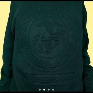 USMC Parris Island Embossed Crewneck MEDIUM